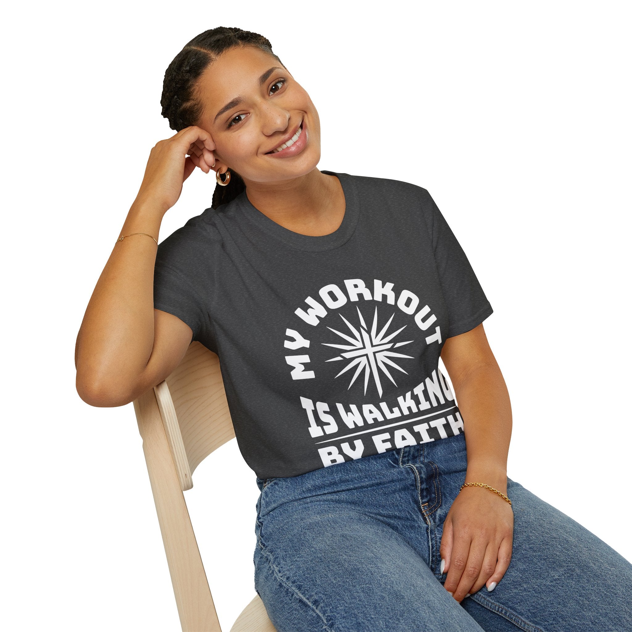My Workout Is Walking By Faith-T-Shirt