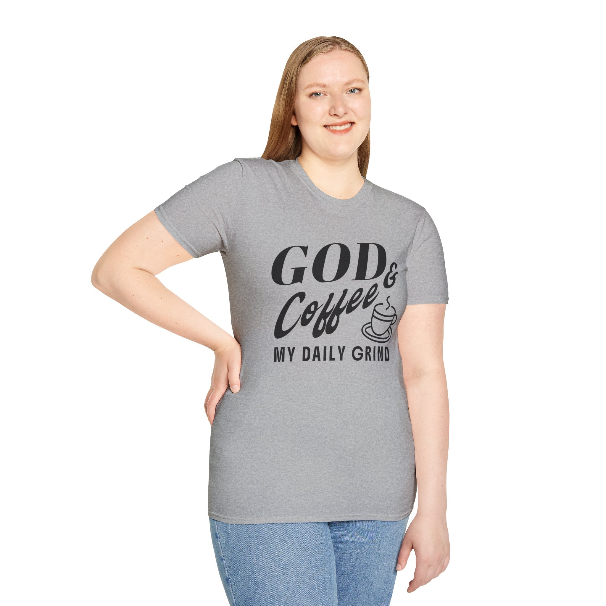 God & Coffee, My Daily Grind-T-Shirt