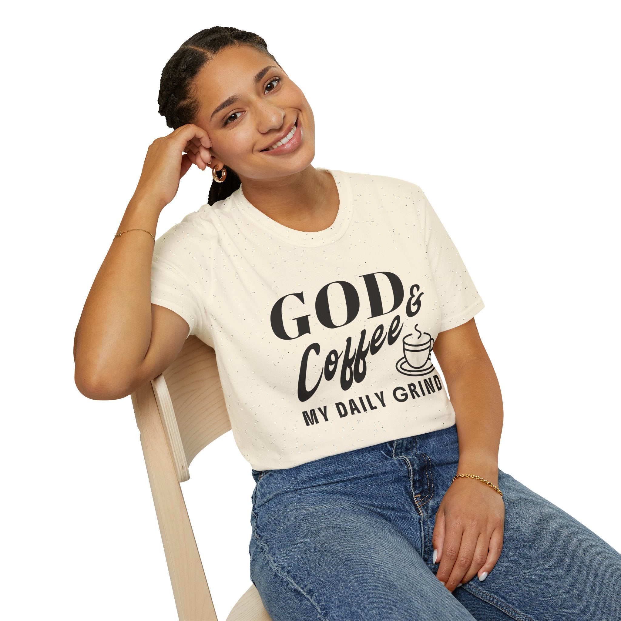 God & Coffee, My Daily Grind-T-Shirt