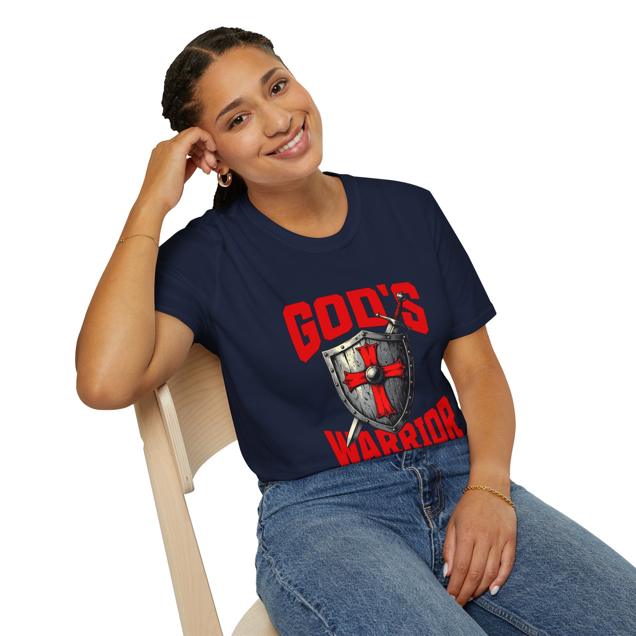 Copy of Gods Warrior Red Text-T-Shirt