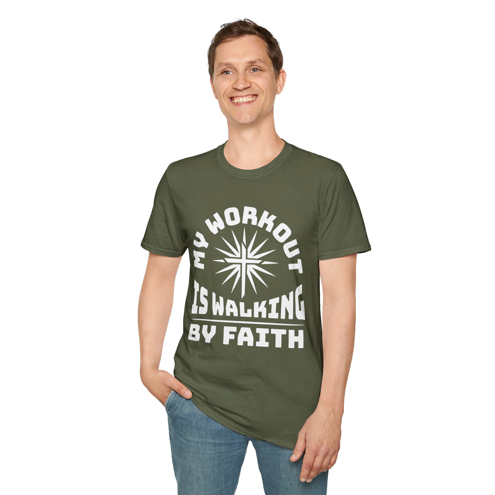 My Workout Is Walking By Faith-T-Shirt