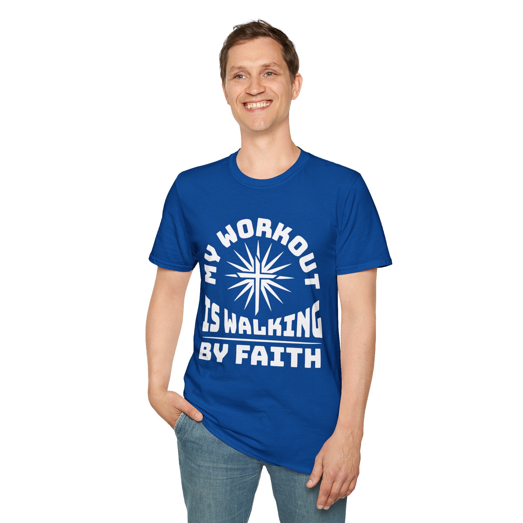 My Workout Is Walking By Faith-T-Shirt