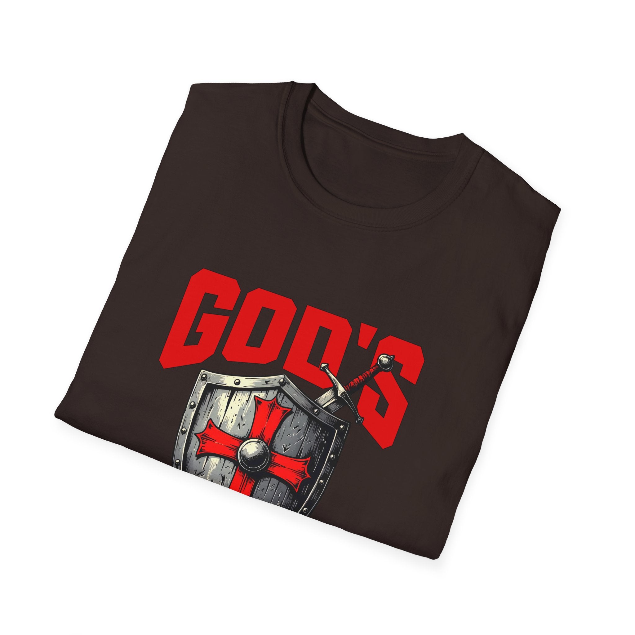Copy of Gods Warrior Red Text-T-Shirt