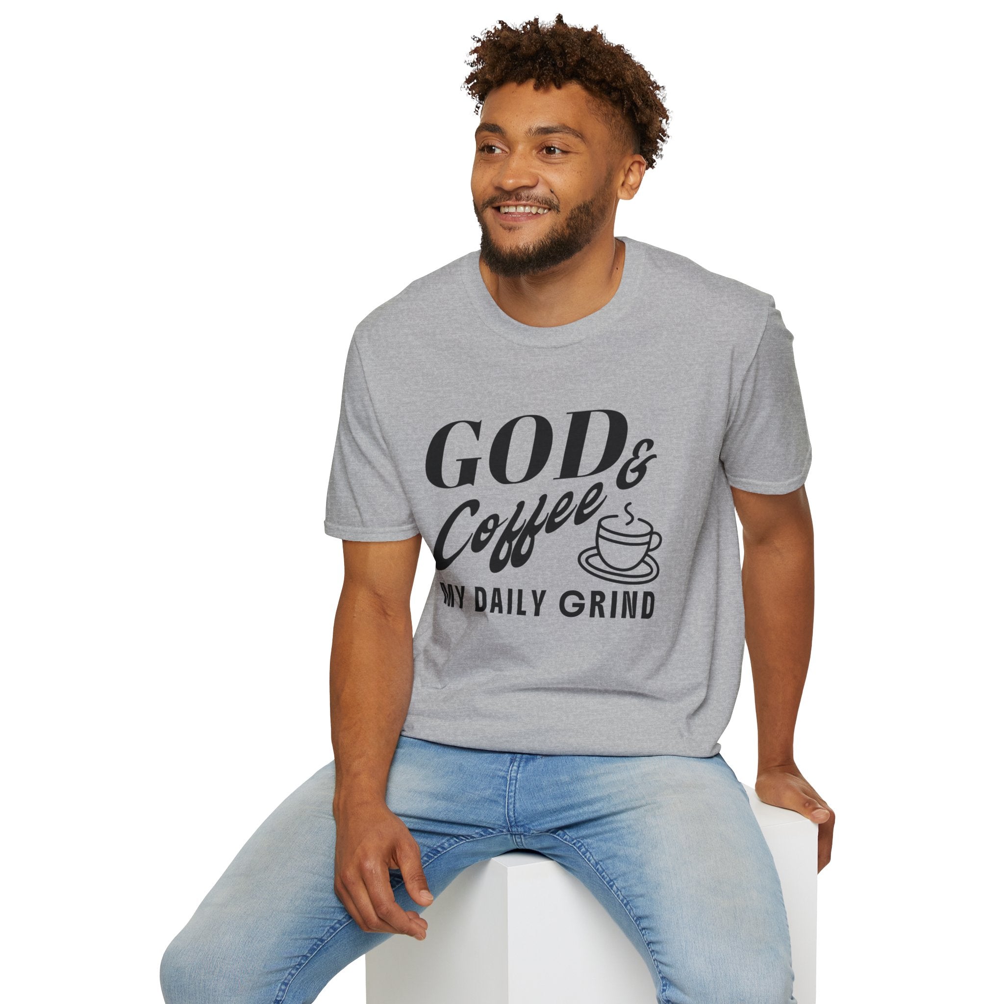 God & Coffee, My Daily Grind-T-Shirt