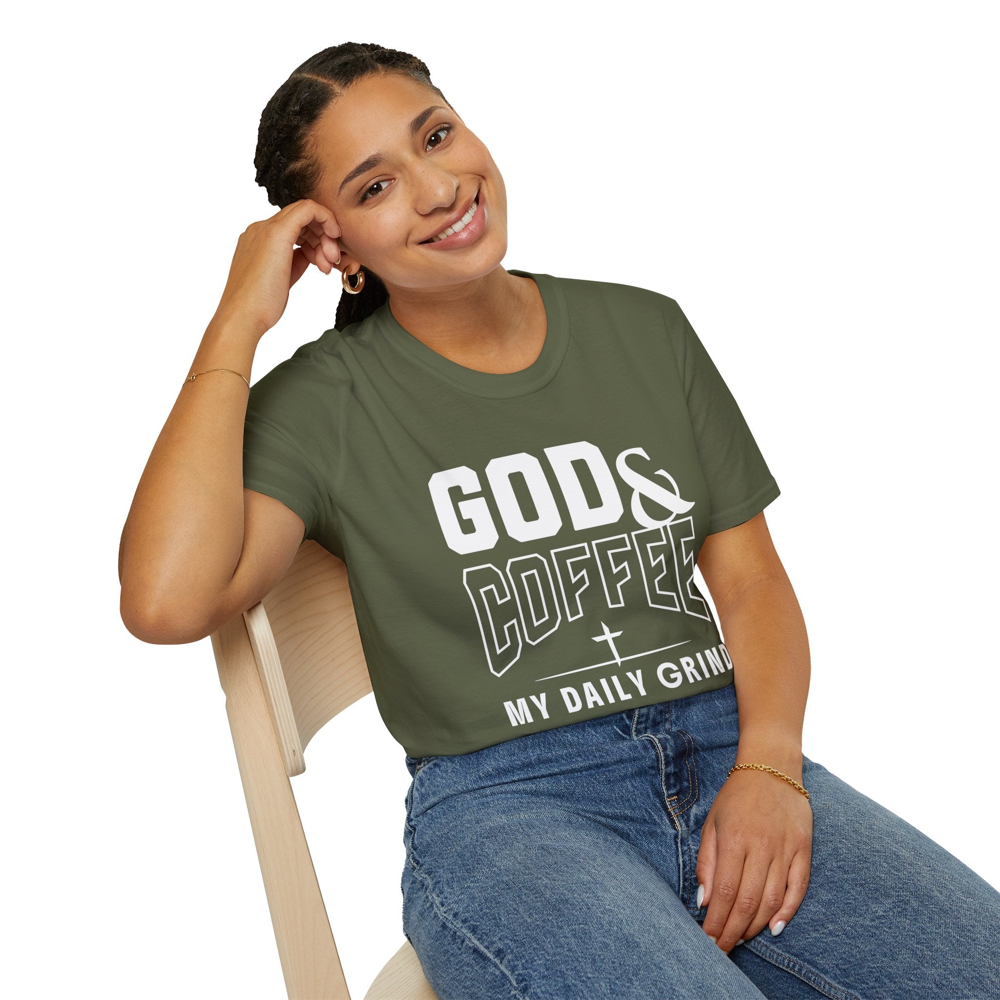 God & Coffee, My Daily Grind 2-T-Shirt
