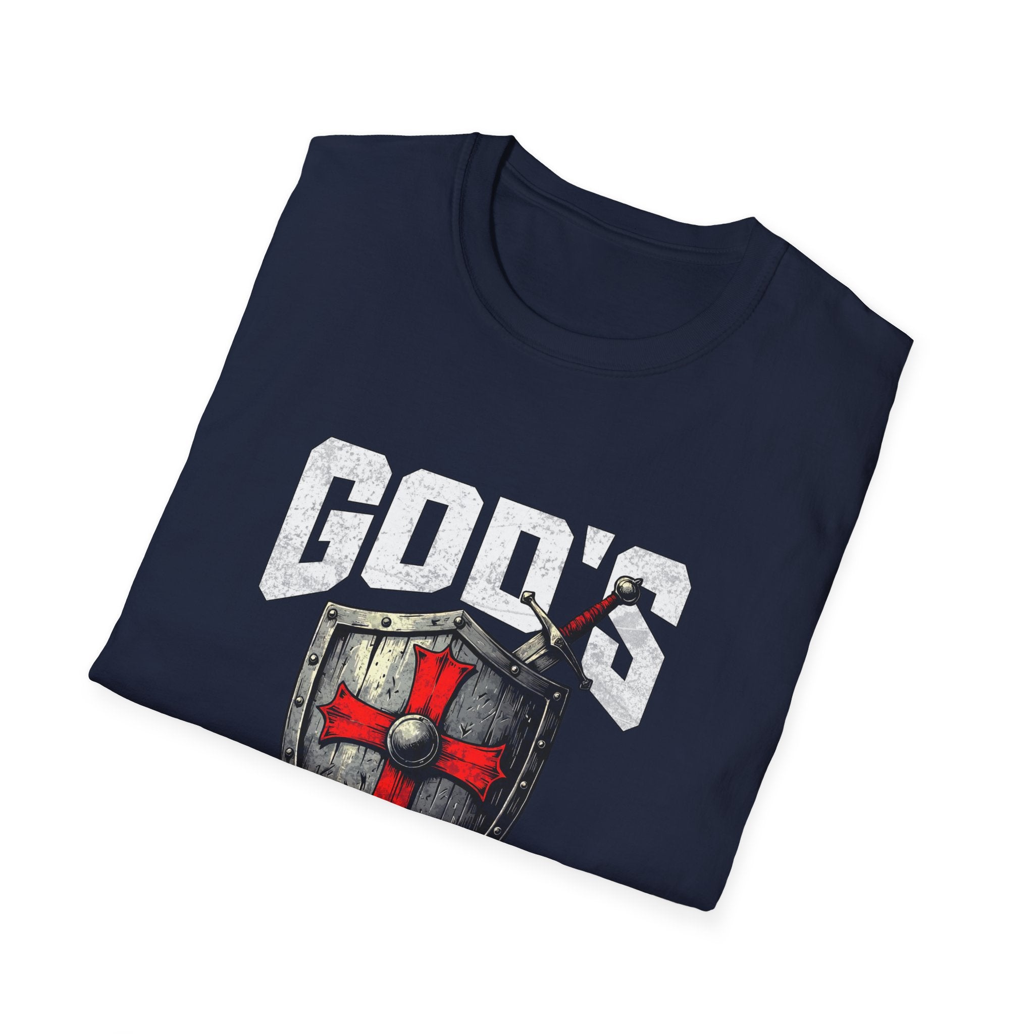 Copy of Gods Warrior Grunge White Text-T-Shirt