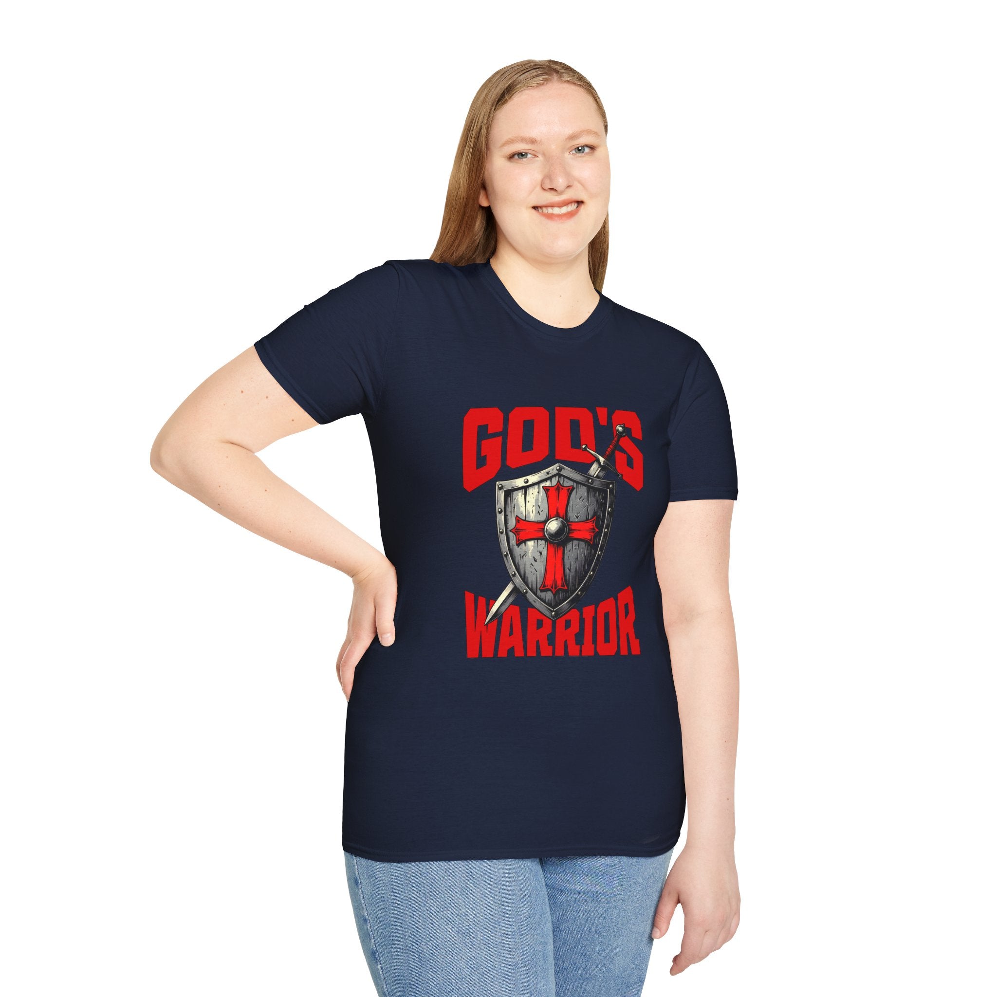 Copy of Gods Warrior Red Text-T-Shirt