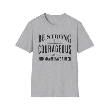 Gray t-shirt with motivational text on a white background