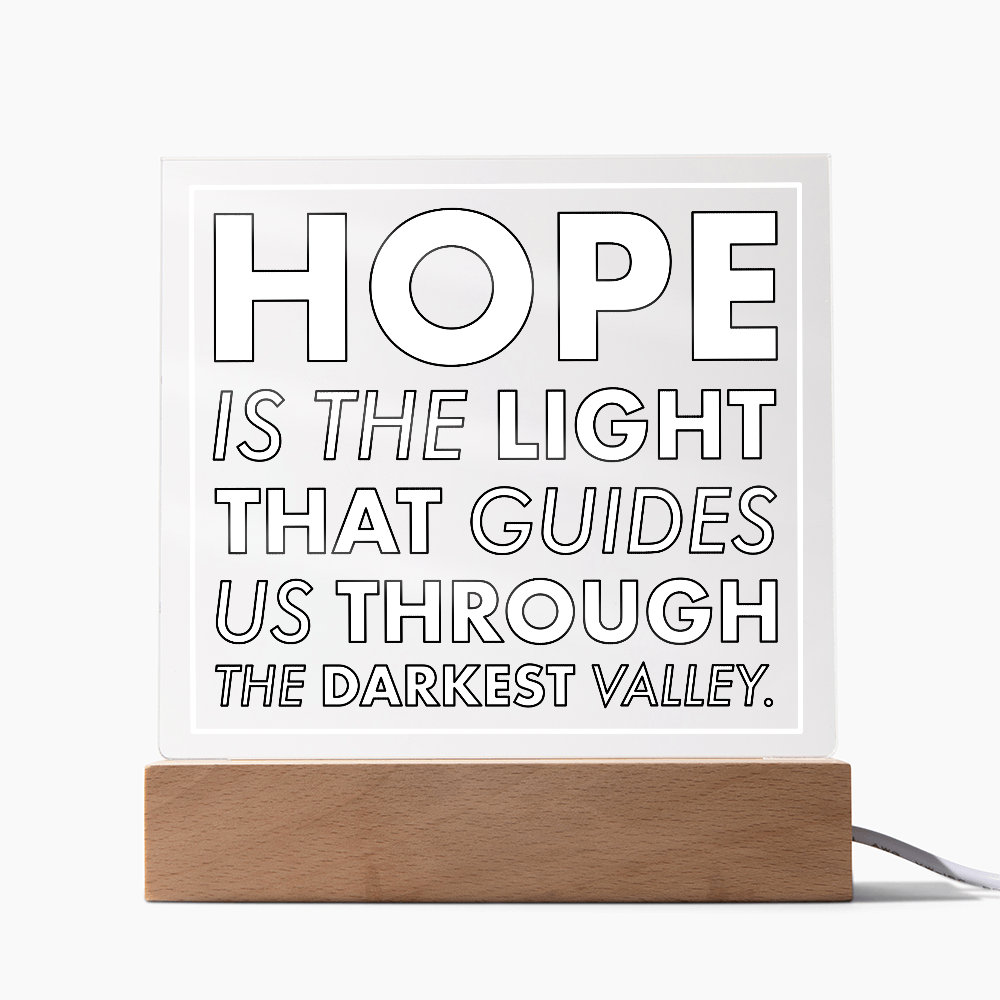 Guiding Light of Hope-Printed Square Acrylic Plaque