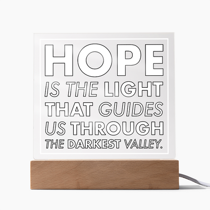 Guiding Light of Hope-Printed Square Acrylic Plaque