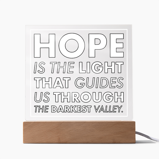 Guiding Light of Hope-Printed Square Acrylic Plaque
