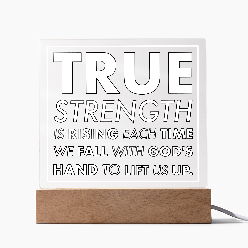 Rising Strength-Printed Square Acrylic Plaque