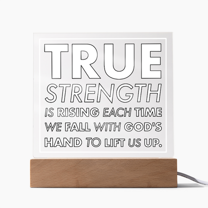 Rising Strength-Printed Square Acrylic Plaque