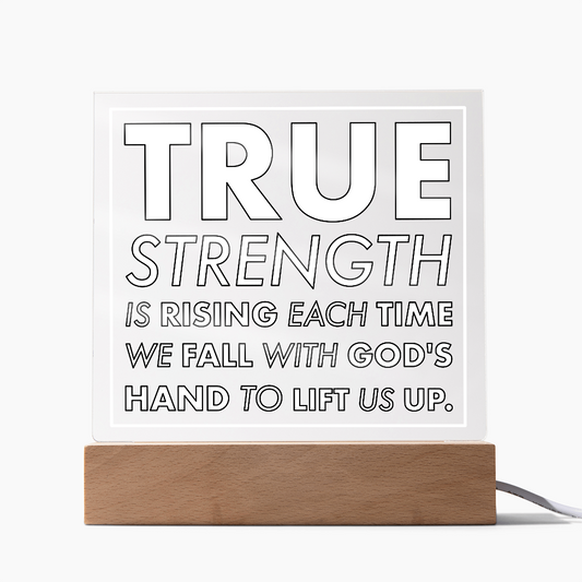 Rising Strength-Printed Square Acrylic Plaque
