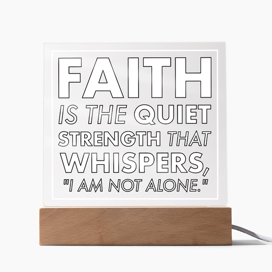 Quiet Strength of Faith-Printed Square Acrylic Plaque