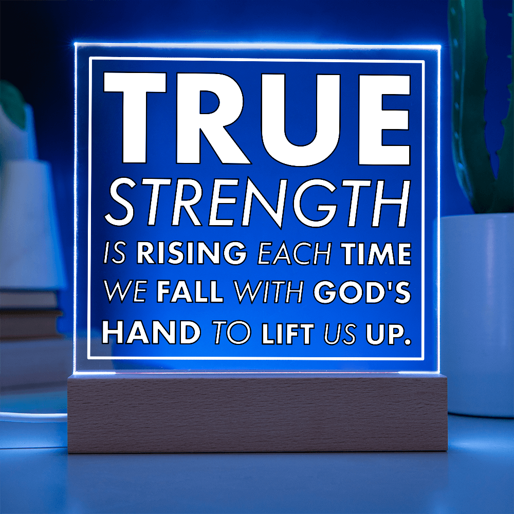 Rising Strength-Printed Square Acrylic Plaque