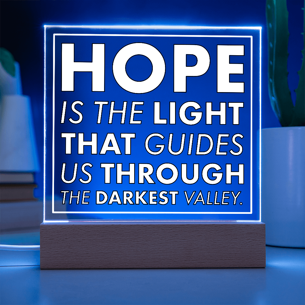 Guiding Light of Hope-Printed Square Acrylic Plaque