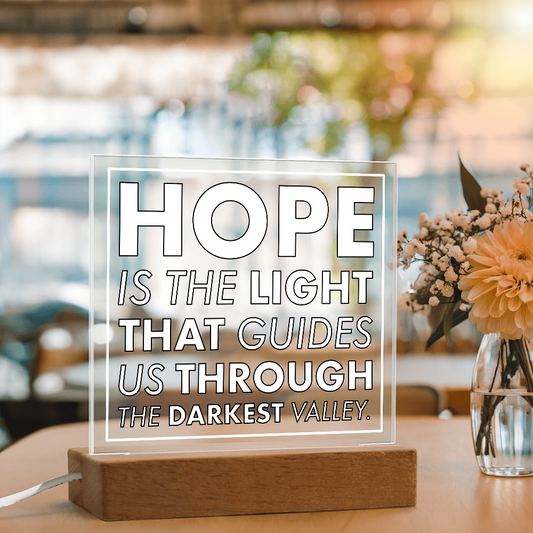 Guiding Light of Hope-Printed Square Acrylic Plaque