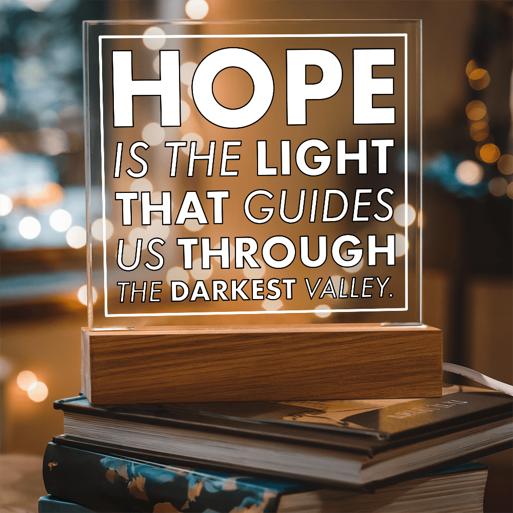 Guiding Light of Hope-Printed Square Acrylic Plaque