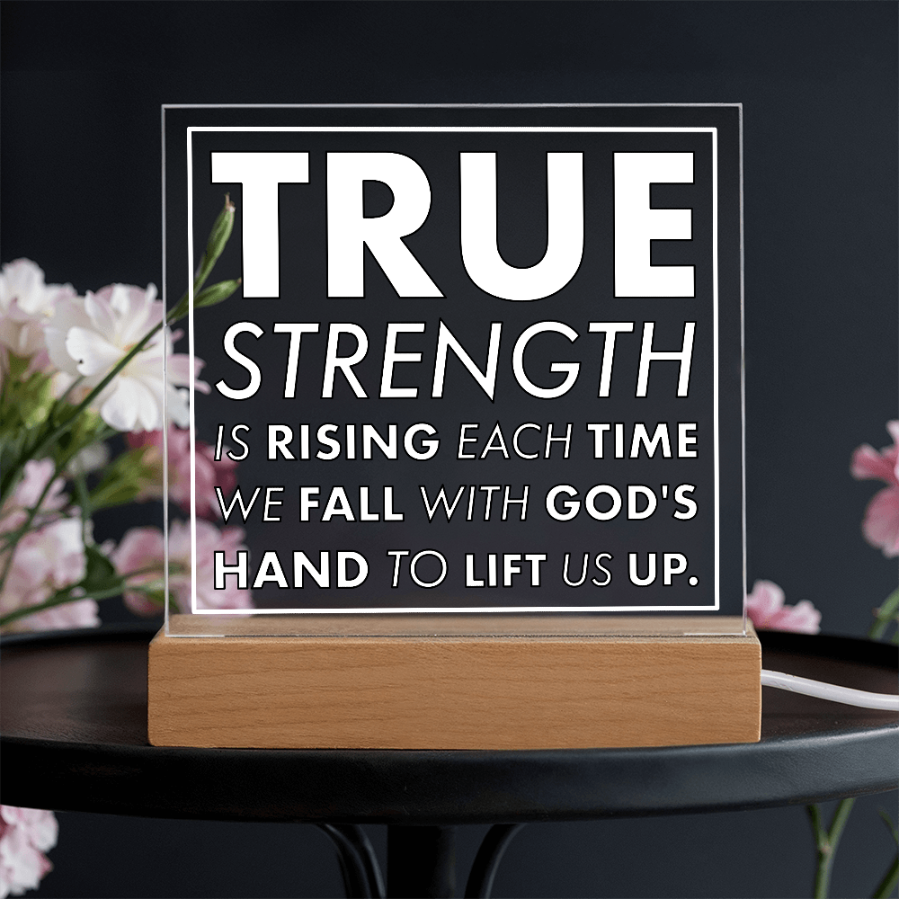 Rising Strength-Printed Square Acrylic Plaque