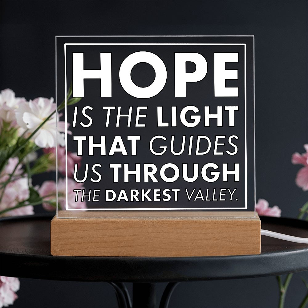 Guiding Light of Hope-Printed Square Acrylic Plaque