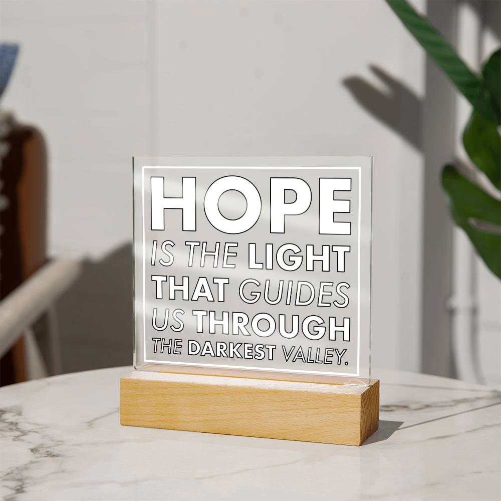 Guiding Light of Hope-Printed Square Acrylic Plaque