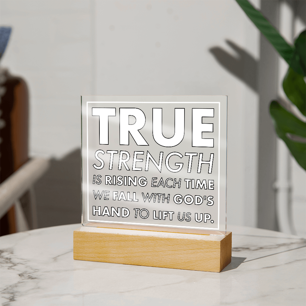 Rising Strength-Printed Square Acrylic Plaque