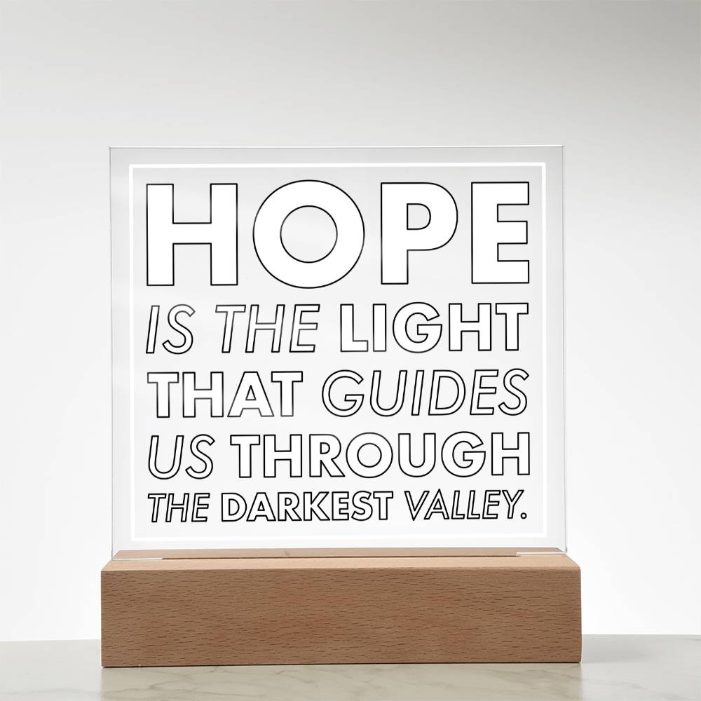 Guiding Light of Hope-Printed Square Acrylic Plaque