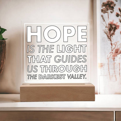 Guiding Light of Hope-Printed Square Acrylic Plaque