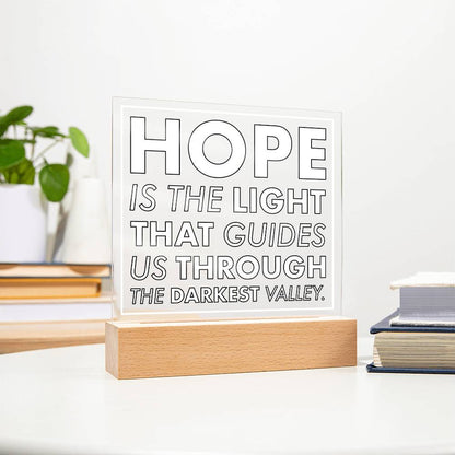 Guiding Light of Hope-Printed Square Acrylic Plaque