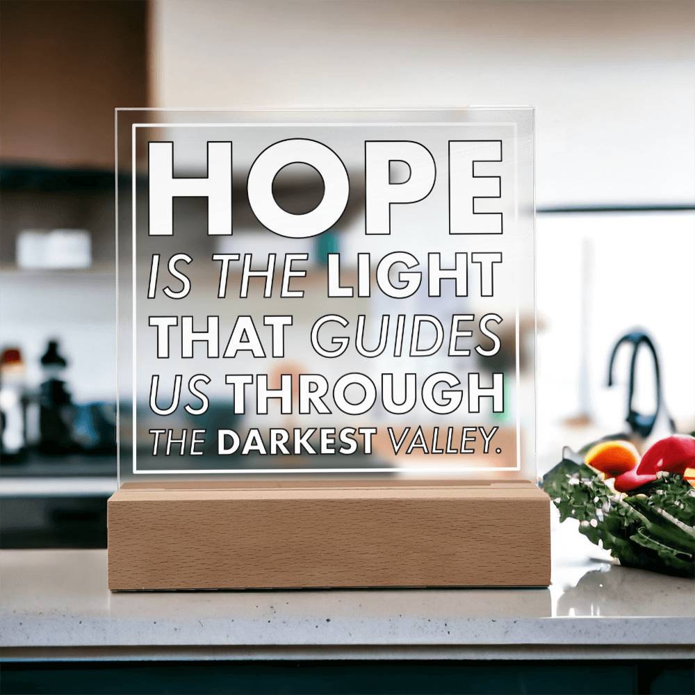 Guiding Light of Hope-Printed Square Acrylic Plaque