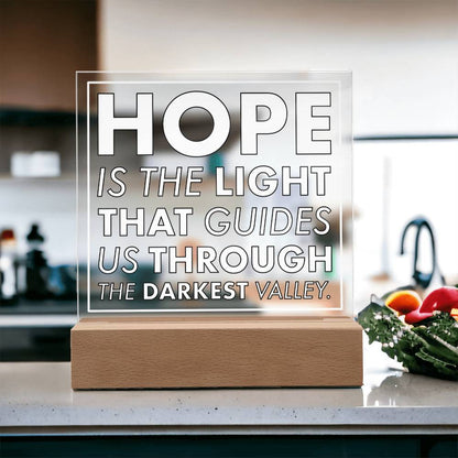 Guiding Light of Hope-Printed Square Acrylic Plaque