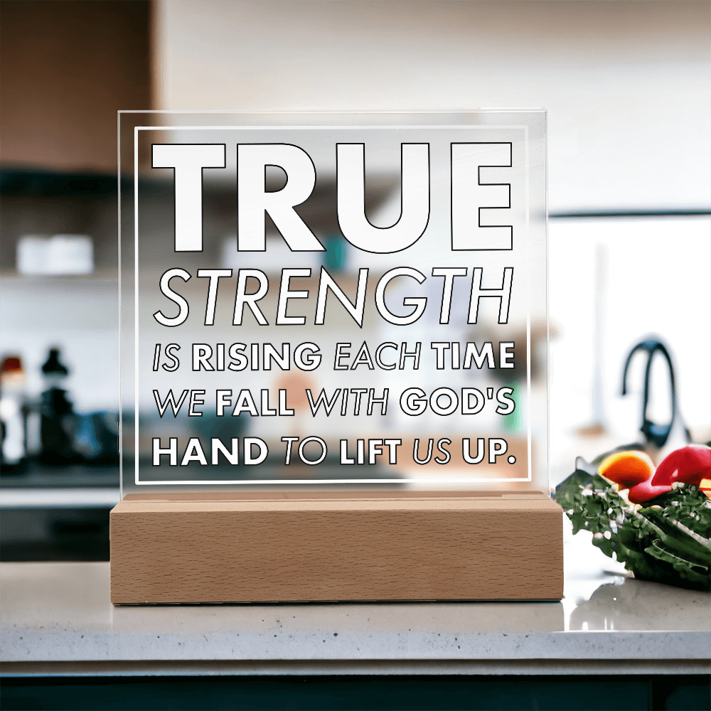 Rising Strength-Printed Square Acrylic Plaque
