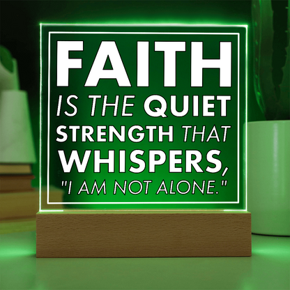 Quiet Strength of Faith-Printed Square Acrylic Plaque