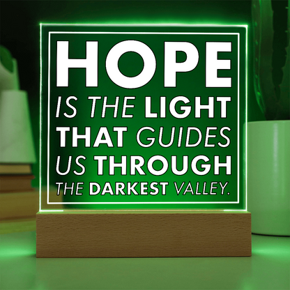 Guiding Light of Hope-Printed Square Acrylic Plaque