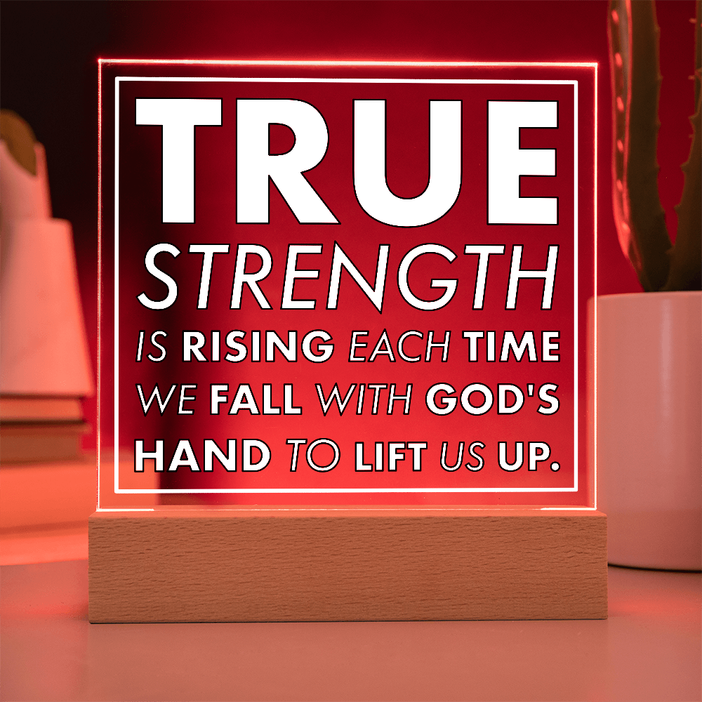 Rising Strength-Printed Square Acrylic Plaque
