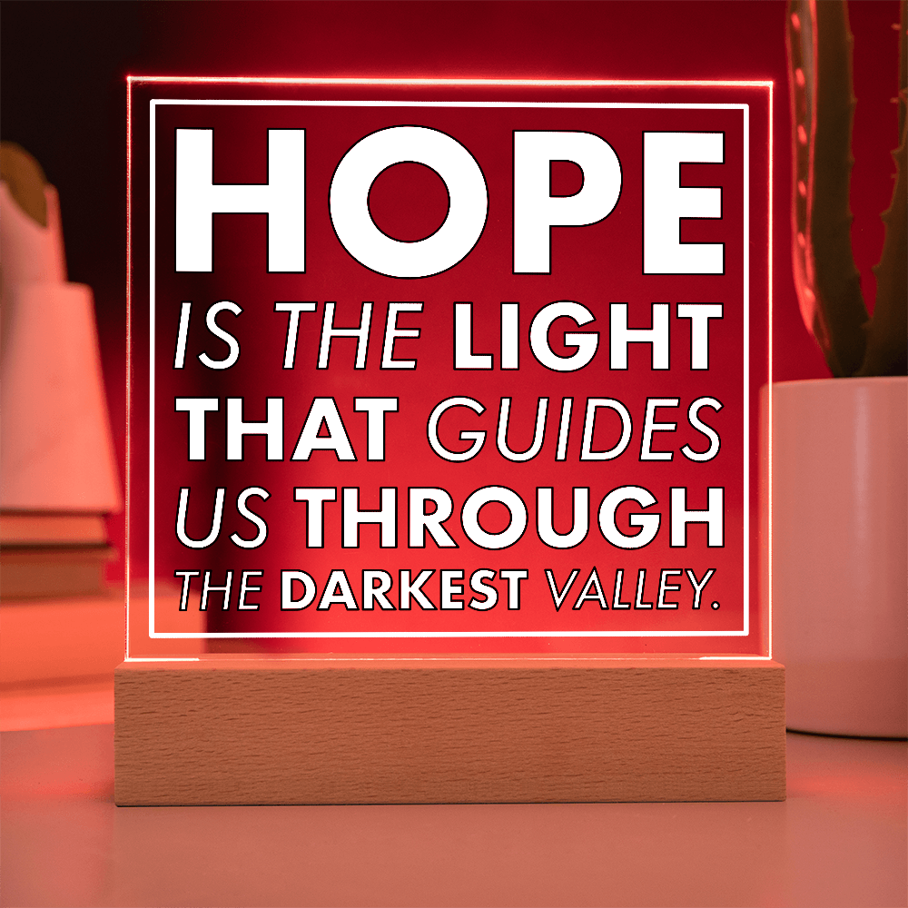 Guiding Light of Hope-Printed Square Acrylic Plaque