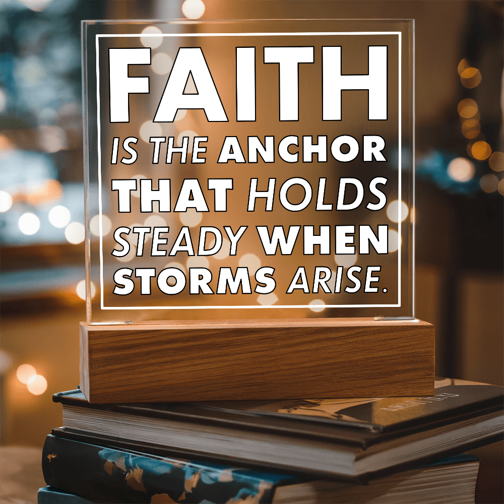 Anchor of Faith-Printed Square Acrylic Plaque