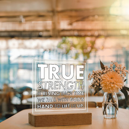 Rising Strength-Printed Square Acrylic Plaque