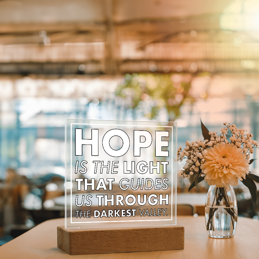 Guiding Light of Hope-Printed Square Acrylic Plaque