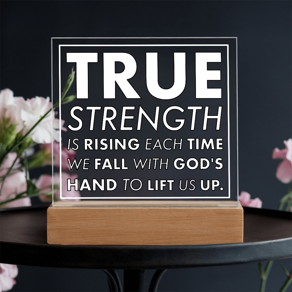 Rising Strength-Printed Square Acrylic Plaque