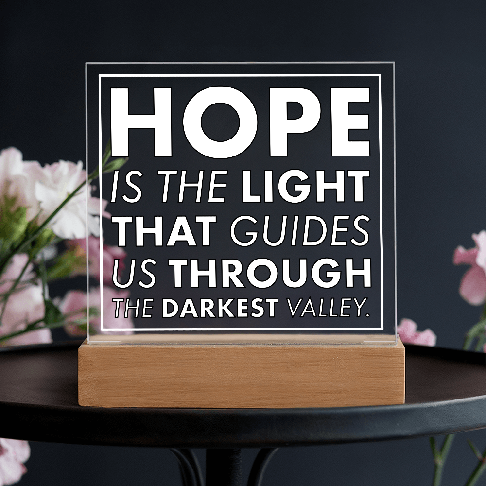 Guiding Light of Hope-Printed Square Acrylic Plaque